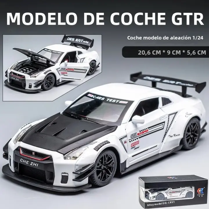 Modelo De Coche De Escala 1:24 God of War GTR De Aluminio Con Iluminación Suave Y Efecto De Sonido Simulado Resistente a Colisiones Y Caídas Para Jóvenes Y Adultos - 1