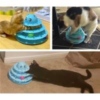 Juguete para gato-Bola de activación/Torre de bola para gatos Azul - details 0