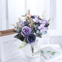 Ramo De Flores Artificiales De Seda Para Boda Navidad Artesanía Coronel De Hojas Decoración De Hogar Accesorios Para Novia Peonía Hidranegra Para Scrapbooking - details 4