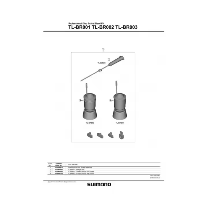 Shimano Kit Profesional Purgado Frenos TL-BR para Mantenimiento de Bicicletas - 1