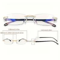 9-Pack Gafas De Lectura Vintage Estilo Rectangular Bloqueo De Luz Azul Anti-Fatiga Unisex Ligero PC Para Uso Doméstico - details 3