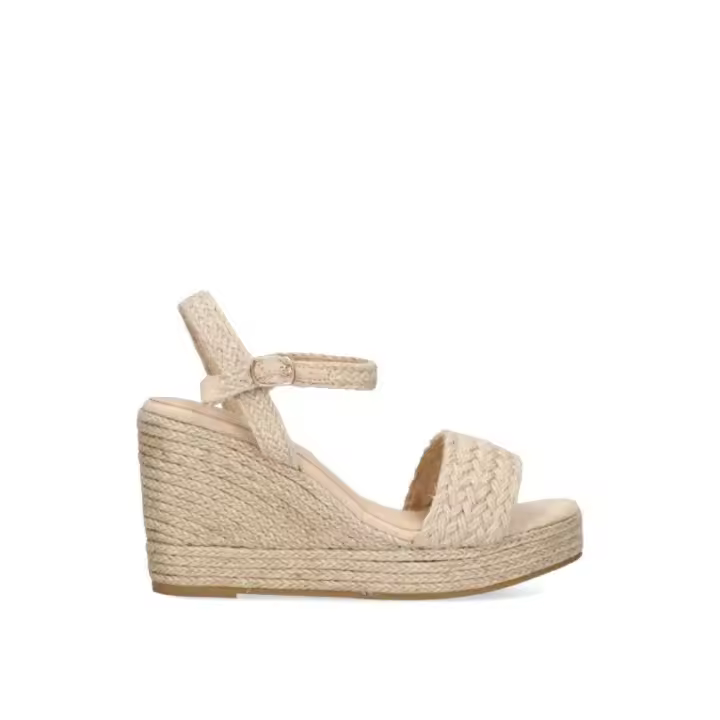 Sandalia ETIKA 20013 Natural - Mujer - Cuña Alta - Rafia - 8,5 Cm - 1