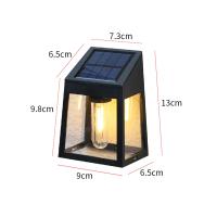 Lámpara De Pared Solar Exterior Impermeable Para Jardín Decoración Luz De Camino Fosa Lumínica Control Solar ABS Batería De Litio - details 0