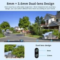 FGNS Cámara IP de doble lente para exteriores, Cámara de vigilancia 3K 6MP HD PTZ WIFI, lente Dual, pantalla Dual, 2.4G wifi, seguimiento automático, visión nocturna a todo Color, IP66 camaras videovigilancia wifi, - details 1