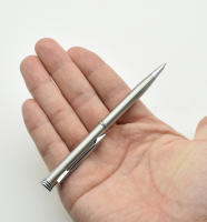 Mini Bolígrafo De Punta Fija Metálico 0.7mm Tinta Negra Recargable Retractil Para Firmar Oficina Escuela Suministros De Papelería - details 1