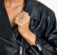 PANDORA Anillo Corazón Brillante con Hueso de la Suerte en Oro Rosa， Regalo de San Valentín para tu pareja - details 0