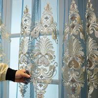 Cortinas De Estilo Europeo Con Bordado Alta Gama Para Sala De Estar Comedor Dormitorio Translúcidas Y Elegantes - details 1