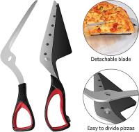 Tijeras De Pizza Multifuncionales En Acero Inoxidable Con Mango Ergonómico Herramientas De Corte Desmontables Para Restaurante Y Cocina Negro Y Rojo - details 5