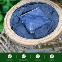 Lámpara Solar Exterior IP44 Impermeable Gran Rattan Para Jardín Decoración Del Hogar Luz Colgante De Técnica Art Déco Con Batería Recargable LED De 3.7V - details 13