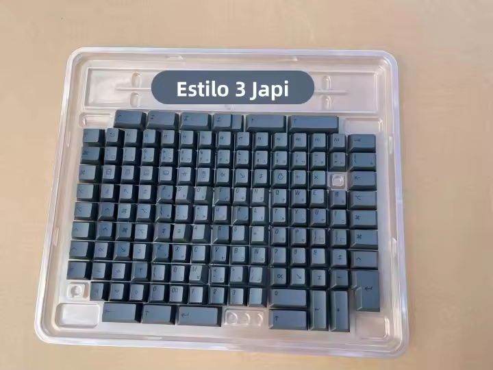 Keebox Shenpo Black on Black BOB Keycaps Perforados De PBT Profil Cherry Para Teclado Mecánico Con Impresión DYE SUB - 1