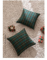 Fundas Para Cojines Navideñas De Cuadros Rojos Y Verdes 2 Piezas Para Decoración De Granja 30x50cm 45x45cm 50x50cm Polyester Lavable - details 7