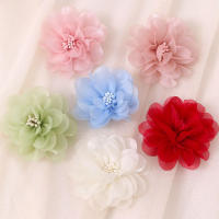 2/5Pcs Flores Artificiales De Chiffon De 6CM Para Decoración De Casas Bodas Invitaciones Y Vestidos Accesorios De Flores Artificiales - details 0