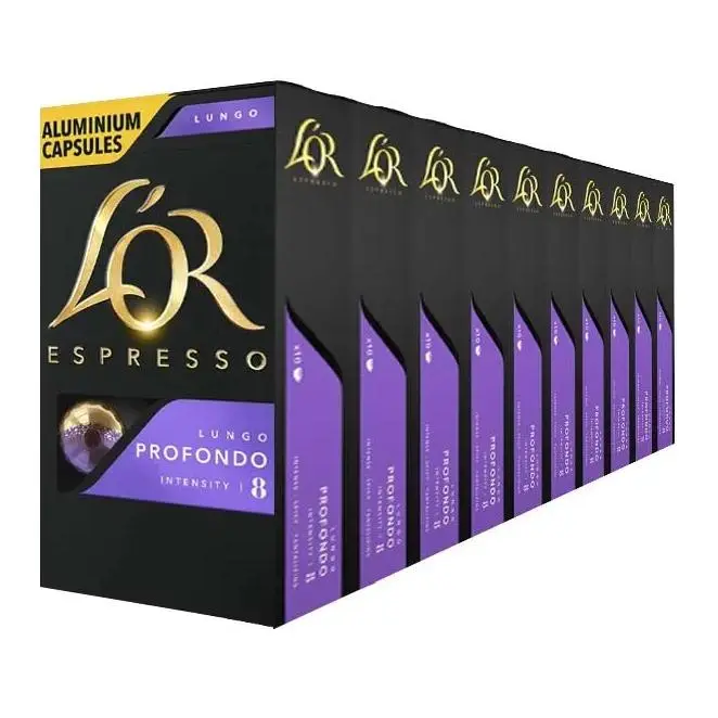 L'OR cápsulas de café Profondo intensidad 8 (caja de 100 cápsulas) - 1
