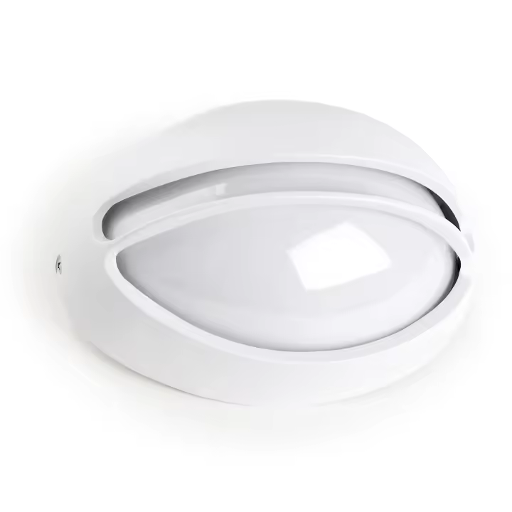 Novolux Lighting - Aplique de pared- JEDY, ovalado, uso exterior,E27, 8W, L21,3 cm, aluminio, IP44, blanco, exterior - 1