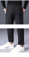 Pantalones Casuales Para Hombre Primavera Verano Delgados Y Elásticos Alta Calidad Pantalones Jogger Rectos Negros Grises Azules Marcas Coreanas - details 16