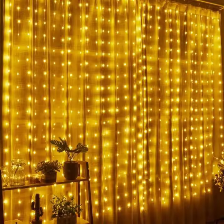 Luces De Enredadera LED USB Con Control Remoto 8 Modos 3M/6M Decoración Para Jardín Navidad Boda Cortina Fairy Light Exterior - 1