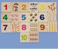 Juego De Bloques De Madera Para Bebés Montessori Educativo De Aprendizaje Temprano Juguete De Patrón Digital Para Niños Y Niñas Regalo De Festival - details 4