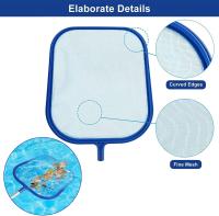 Limpieza neta de la piscina de la malla fina de la manija desmontable de aluminio de la superficie de la piscina de Rod - details 2