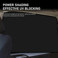 2pcs Cortinas De Sol Para Coche Negro Puro Protección Solar Y Antiglareante Visera Magnética Protectora Contra El Calor Y Los Rayos UV - details 2