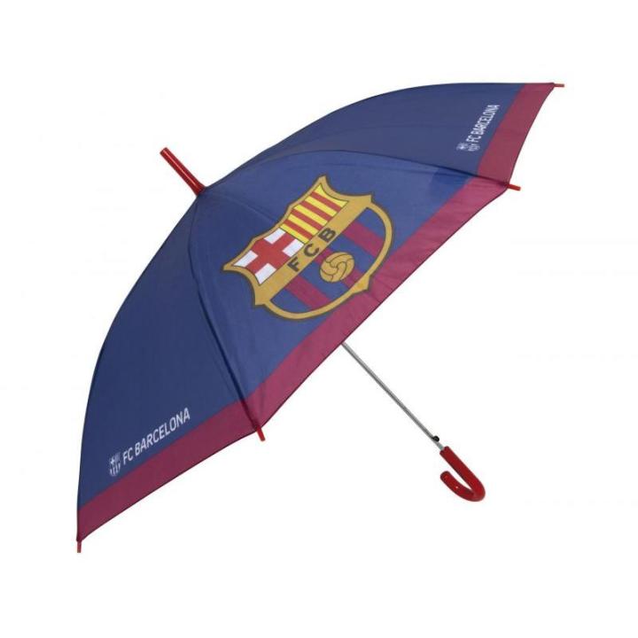 PARAGUAS DE POLIÉSTER DE FUTBOL CLUB BARCELONA, 8 PANELES, DIÁMETRO 95CM, APERTURA AUTOMÁTICA