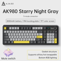 Teclado Mecánico AJAZZ AK980 Con Triple Modo 98 Teclas Iluminación Multicolor Y Sonido Teclado De Juego Cuerpo Columna USB Bluetooth Para Escritorio - details 4