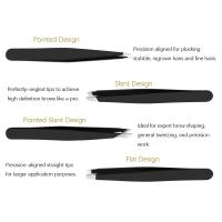 2/4Pcs Pinzas De Cejas Profesionales De Acero Inoxidable Para Eliminación De Cabello Y Extensión De Pestañas Herramienta De Maquillaje - details 4