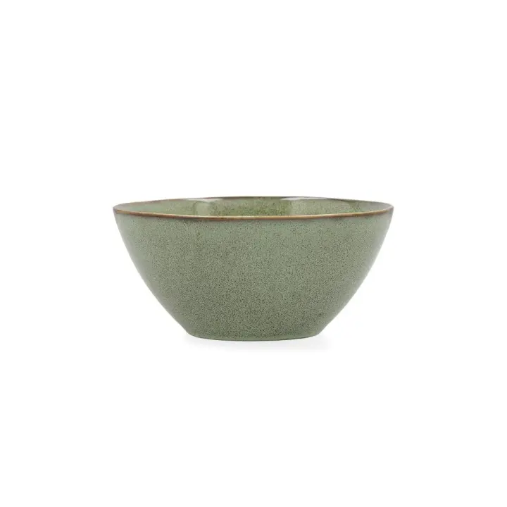 Bidasoa BIDASOA IKONIC Bol Gres 15,8x15x7cm. Verde Brillo. Diseño Orgánico con Tintas Reactivas. Apto Microondas y Lavavajillas. - 1