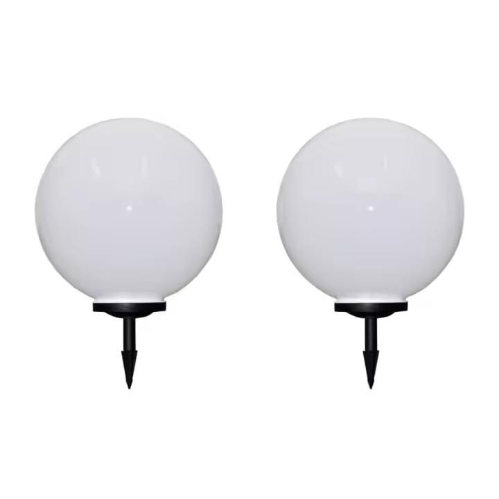 vidaXL Lámparas de jardín para camino 2 uds con pica de tierra 50 cm - 1