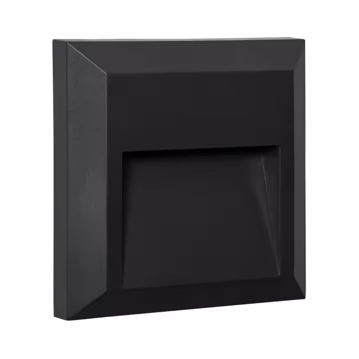 Ledkia Baliza Exterior LED 1W Superficie Pared Cuadrado Negro Byron - 1
