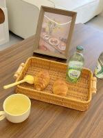 Bolsa De Almacenamiento Creativa Hecha a Mano En Rotura De Algodón Con Asa De Madera Tenedor Para Panadería Y Frutas - details 5