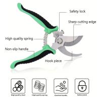 1Pcs Tijeras De Poda Profesional Con Corte Por Pasada Para Jardín Y Árboles Afiladas Tijeras De Mano Secateur Herramienta De Poda Metálica - details 10