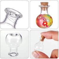 10Pcs Botellas De Vidrio Pequeñas Miniatura Botella De Poción Con Tapa De Madera Para Bodas Y Decoración Del Hogar - details 0