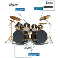 Micrófono De Condensador De Metal Super-Cardioid Con Amplio Rango De Respuesta De Frecuencia Para Hi-Hat Y Percusiones Tipo Lápiz Para Estudio Profesional - details 4