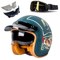 Casco De Motocicleta Retro 3/4 Para Harley Cruiser Accesorios Semi-abiertos Para Motocicleta Casco Retro Para Invierno Unisex - details 9