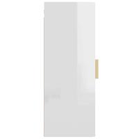 vidaXL Armario de pared colgante blanco brillante 34,5x34x90 cm - details 4