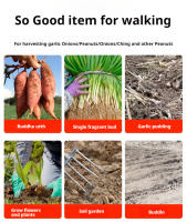 Pala De Jardín De Acero De Mánganeso Para Suelo Suave Herramienta De Agricultura Con Cuatro Dientes Para Desbrozar Y Girar Tierra Manual - details 7