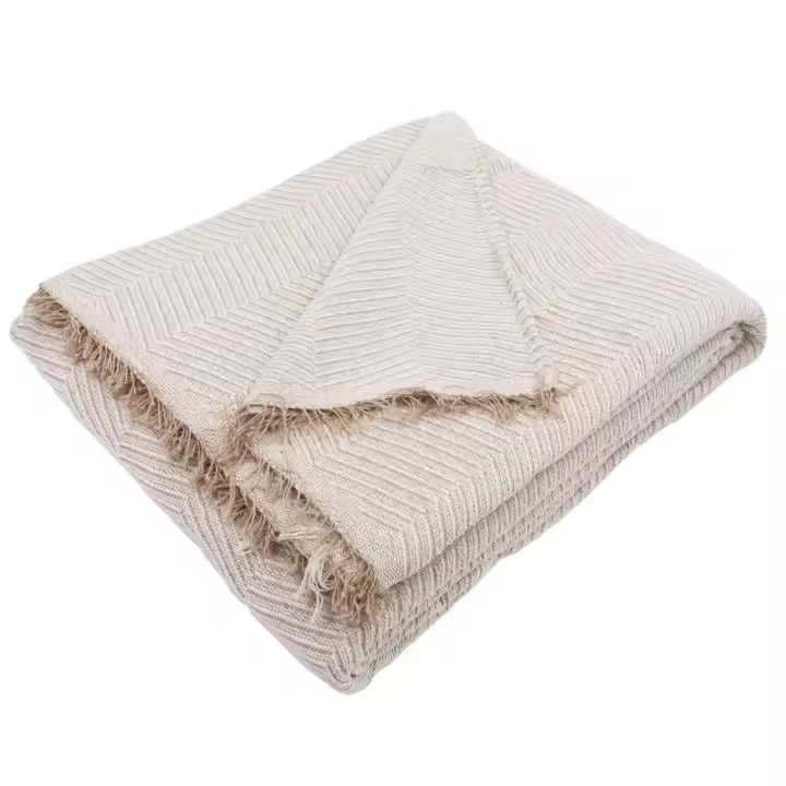 Colcha Multiusos Cama y Sofa. Jarapas Plaid Foulard cubrecama Mantas de Sofa Suave y Cómoda Practica y Suave. Poliéster Algodón, Modelo Espiga. - 1
