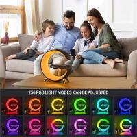 Cargador Inalámbrico Multifuncional 3 En 1 Con Altavoz Y Luz De Noche LED RGB Estación De Carga Rápida Para iPhone Samsung - details 3