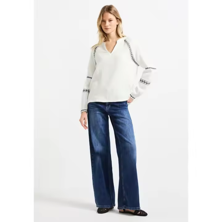 Street One Mod. PS345630 - Blusa escote con abertura y detalles decorativos para mujer - 1