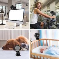 Ventilador de escritorio, Ventilador de refrigeración personal USB de 3 velocidades con rotación de 360 °, cable USB y batería para el hogar, oficina, gimnasio, pesca, camping - details 5