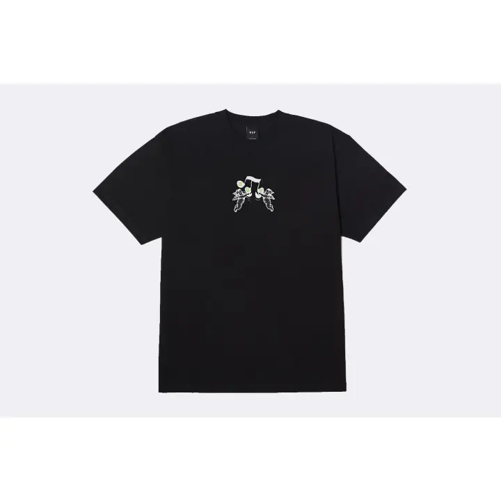 Camiseta negra de manga corta modelo Song de HUF - 1