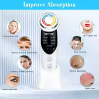 Masajeador facial multifuncional con luz roja y Azul, frío y Calor, antiarrugas y antienvecimiento, Limpieza Profunda, cuidado facial, usted Modos EMS. - details 2