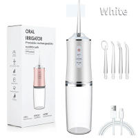 Fregador Dental Recargable Y Portátil Con Agua Para Limpieza Oral IPX7 Impermeable Para Viajes 4 Modos De Operación Y 4 Boquillas Incluidas - details 0