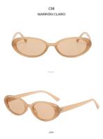 Gafas De Sol Ovaladas Pequeñas Para Mujeres Moda Nueva Retro Coloridas Protección UV400 Anteojos De Sol Para Ocasiones Casuales - details 16