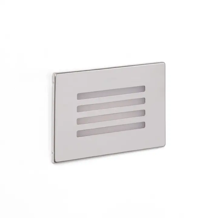 Ledkia Baliza Exterior LED 3W Empotrable Pared Adam Plateado - 1