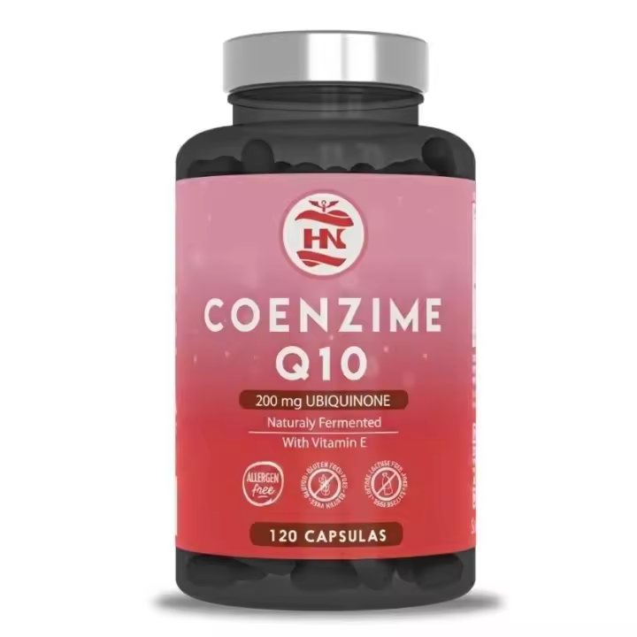 HN Healthy Nutrition Coenzima Q10 200mg + Vitamina E - 120 Cápsulas - Complemento Alimenticio - 1