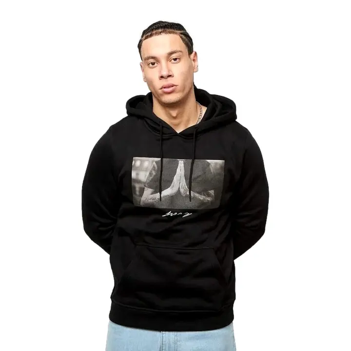 Sudadera Mister Tee Negra Pray Hoodie - 1