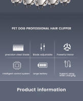 Cortador De Pelo Para Perros Profesional Recargable Todo Metal Trimmer De Peluquería Para Gatos Y Puppies Corte Bajo Y Silencioso - details 3