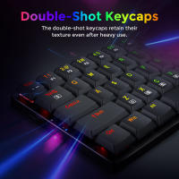 Teclado Mecánico Redragon K626P-KB Ashe Compacto con Cable RGB de 78 Teclas, Ultra Delgado con Teclado Numérico, Interruptores Blue, 20 efectos de iluminación diferentes, sin conflictos, compatible con Windows XP/Vista/10/8/7 y Mac OS - Negro - details 0