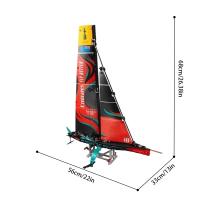 Bloques De Construcción Técnica Emirates Team New Zealand AC75 Yate Juguetes Para Niños Niño 962 Piezas Modelo De Barco MOC - details 7